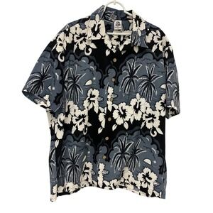 Kennington California Tiki Button Up Shirt Mens‎ Size XL Disco Surf Hawaiian